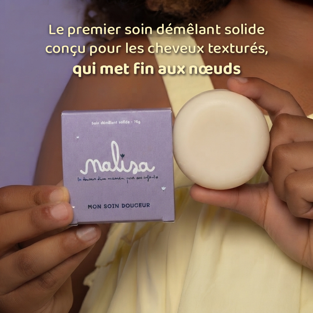 Le premier soin demelant solide concu pour les cheveux textures, qui met fin aux noeuds